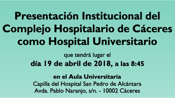 Acto institucional presentacin Complejo Hospitalario Universitario