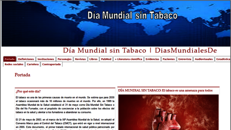 Da Mundial Sin Tabaco diasmundialesde