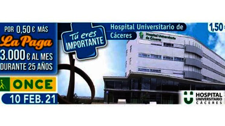 El Hospital Universitario de Cceres protagoniza el cupn de la ONCE  