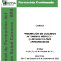 FORMACIÓN EN CUIDADOS INTENSIVOS MÉDICOS - QUIRÚRGICOS PARA ENFERMERAS/OS