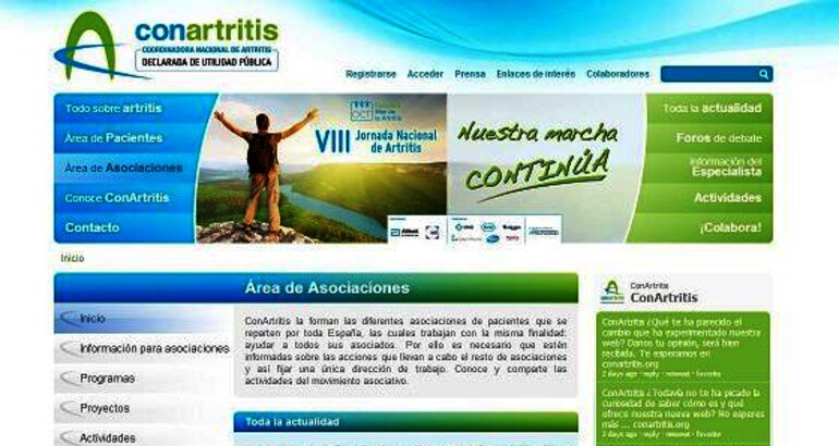 Web sobre Artritis