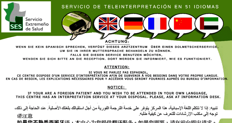 Servicio de Teleinterpretacin contratado por el SES