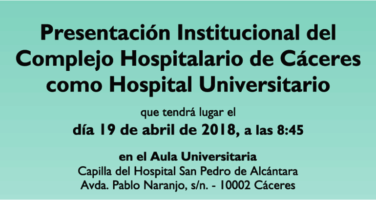 Acto institucional presentacin Complejo Hospitalario Universitario