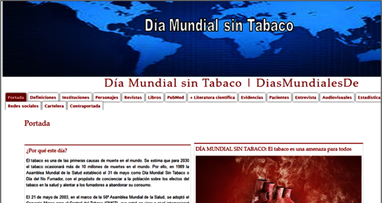 Da Mundial Sin Tabaco diasmundialesde