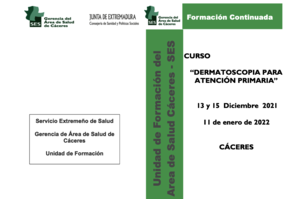 CURSO “DERMATOSCOPIA PARA ATENCIÓN PRIMARIA”