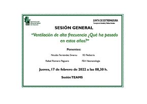 Ventilación de alta frecuencia ¿Qué ha pasado en estos años?