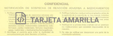 Tarjeta amarilla medicamentos